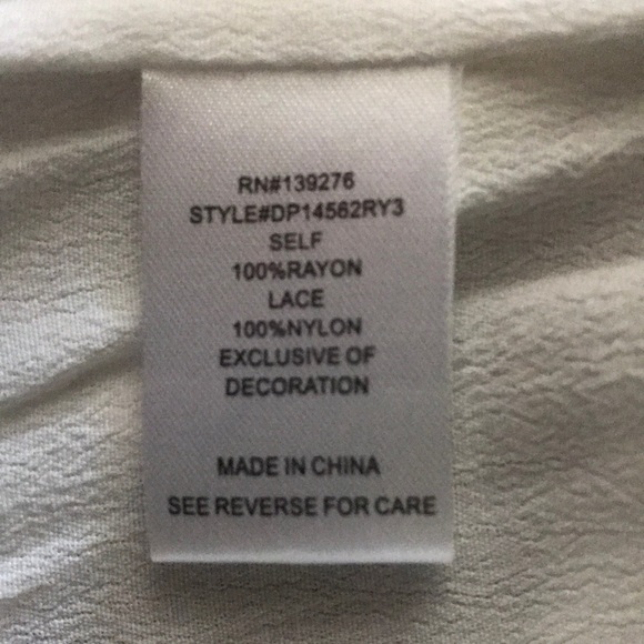 👚 NWT Daniel Rainn white blouse petite medium - Picture 7 of 7